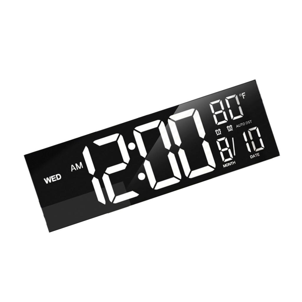 Modern LED Digital Clock 16" with RGB Lights 11 Scene Modes Big Display Dual Alarm Function and Room Temperature Feature