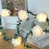 1.5M 10LEDS Rose Flower String Lights Battery Powered Flower Rose Night Lamp for Christmas Wedding Valentines Day Party Garland Decoration