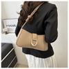 Stylish Minimalist Casual Single Shoulder Bag Underarm Bag With Contrast Stitching Elements