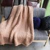 Thick Yarn Soft Warm Large Winter Bed Sofa Hand Knitted Blanket Home