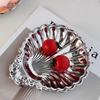 Silver Color Dessert Plate Shell Shape Jewelry Storage Tray Shell Shaped Dish Photo Props