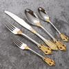 304 Stainless Steel Court Tableware Western Knife, Fork and Spoon Set Thickened High-grade Steak Knife, Fork, Spoon