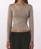 Lipeullegtibeulum Shoulder Tie T-Shirt (Ash Beige)