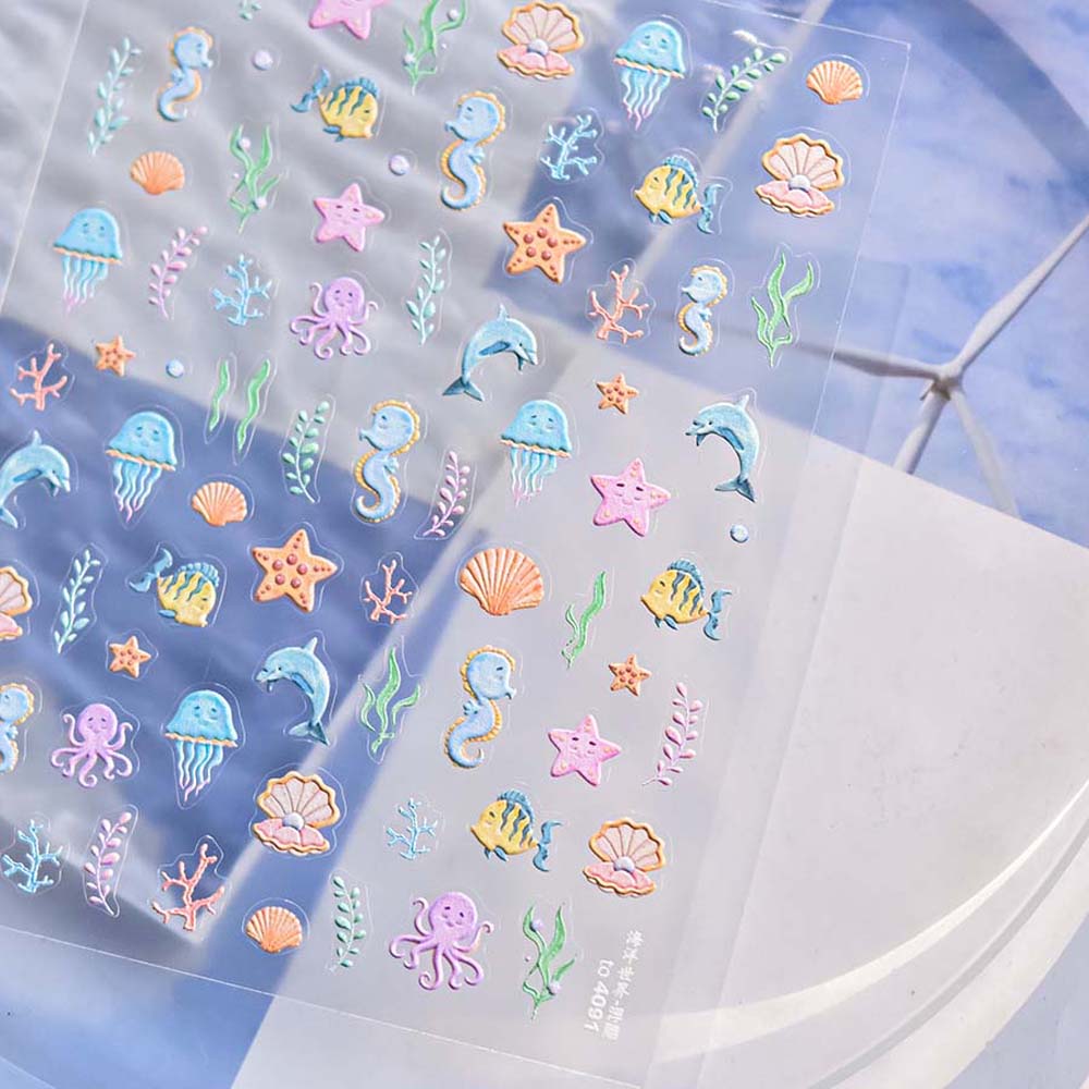 Conch Star Ocean Nail Decals Shells Ocean Nail Decorations Ocean Nail Stickers  Nail Salon