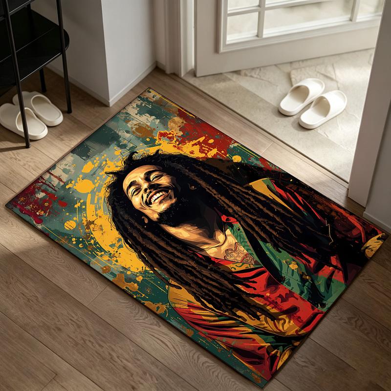 Bob Marley A rug suitable for office chair areas living rooms and computer desks perfect for home offices and an ideal holiday gift