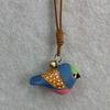 Porte-clés Sculpture sur Bois Dessin Animé Porte-clés Mignon Oiseaux Pendentif Oiseau en Bois Adorable Amoureux des Oiseaux