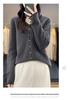 Women's Fashionable Pure Wool Cashmere Hoodie Cardigan - Autumn/Winter Knitwear Long Sleeve Loose Sweater.