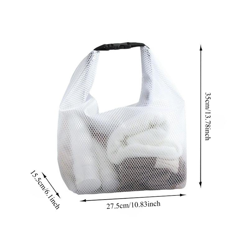 

1PC waterproof storage bag fitness clothing swimming bathroom large capacity bundle mouth men and women outdoor travel washing storage bag белый