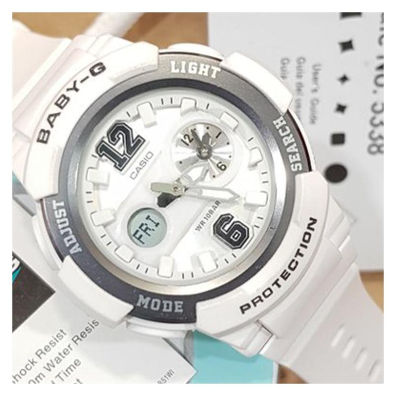 Casio BABY-G Series Vibrant Street Classic Pointer Dual Display Dial Sports Waterproof Quartz Movement Resin Strap Japanese and Korean BGA-210-7B4