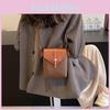 Modern Korean Women's Crossbody Bag In Black Coffee Khaki Stylish Small Square Design With Inner Phone Pocket For Daily Use