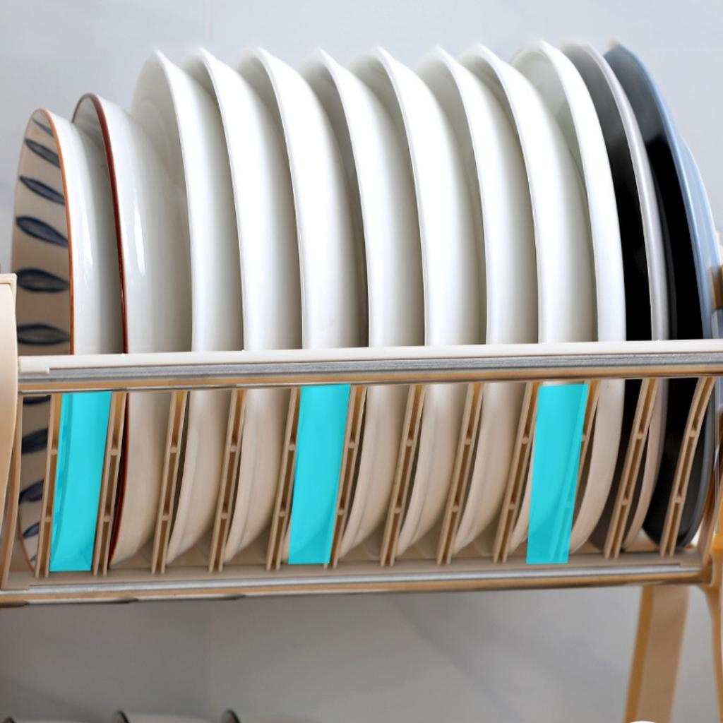 Dish Drainer Dish Drying Rack Kitchen Storage Double Layer Dish Drainer Shelf Knife Container Holder Cutting Board Stand