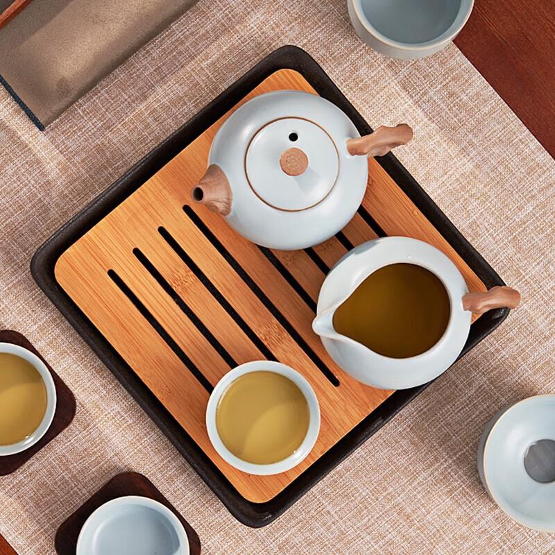 Ru Kiln Xishi Pot 11-Piece Tea Set