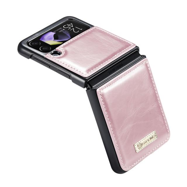 

Кожаный складной чехол-сумка с точным вырезом для Samsung Galaxy Z Flip4 Flip 4 Zflip4 Flip3 Flip 3 5g, аксессуары для мобильных телефонов, чехлы for Samsung z Flip 3 розовый