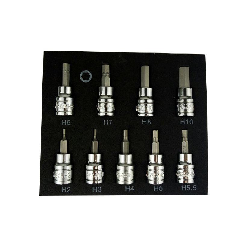 3/8 Inch Hex Allen Bit Socket Set Sturdy Metric Drive Drill Sockets Tool Kit for Professional Electrician Maintenance Work