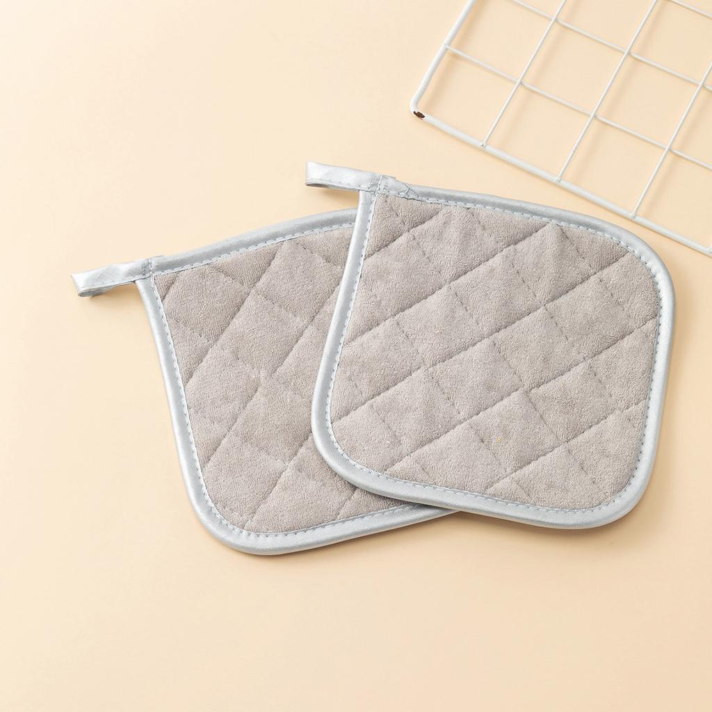 Mikrofaser-Handtuchstoff Steppbaumwolle Isolierunterlage mit Silberstoff beschichtet Verbrühschutz Topfunterlage Platzset Mikrowellenofen-Handschuhe Topfunterlage