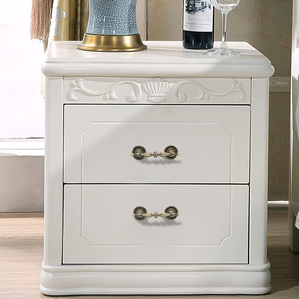 8 Stück Schrankgriffe, antike Messing-Schubladengriffe, Vintage-Stil, europäischer Stil, Vintage-Kommodengriffe, Küchenmöbelgriffe, Schlafzimmergriffe mit Schrauben