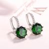 Cercei Rotunzi din Argint Sterling 925 cu Peridot Verde Natural Autentic pentru Femei Statement de Modă Bijuterii cu Piatră Prețioasă Huggies