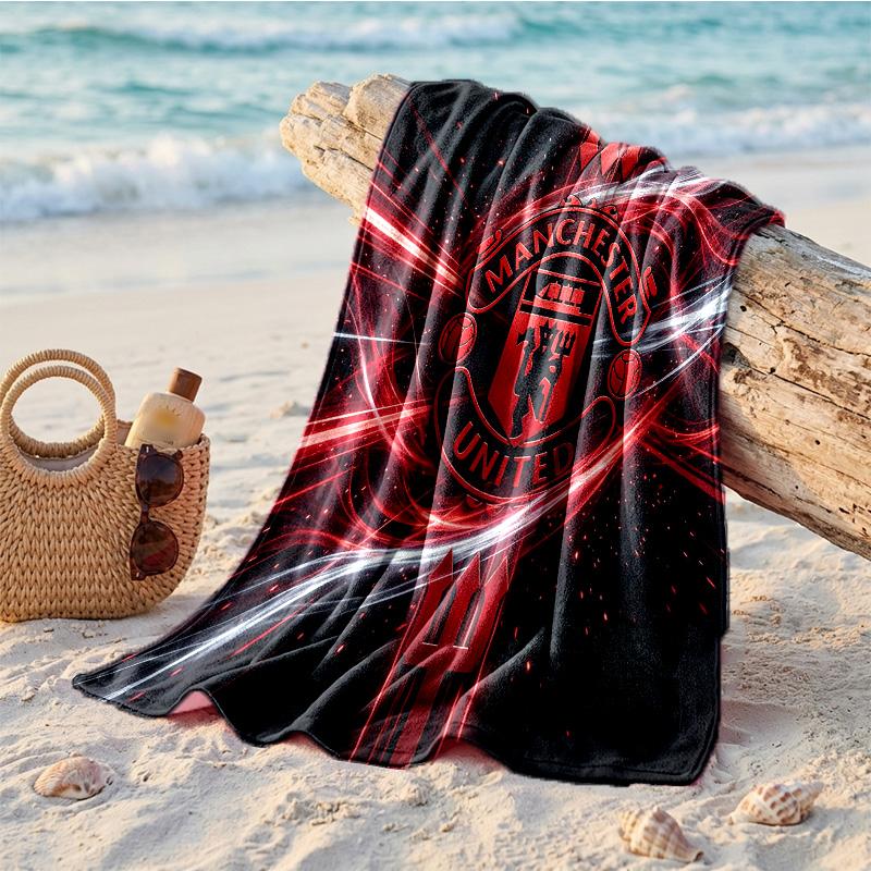 Manchester United Print Mikrofaser Strandtuch Schnelltrocknend Saugfähig Großes Handtuch für Strand Schwimmen Reisen