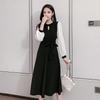 Light Mature Long-sleeved Dress Spring and Autumn New Thin Waist Korean Version Temperament Dress