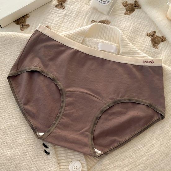 6 Pcs Women's Cotton Underwear Mid Waist Ladies Full Coverage Panties Soft Stretch Cheeky Bikini Briefs