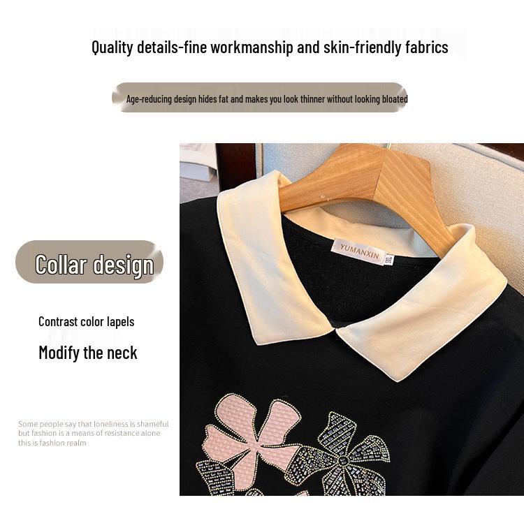 Plus Size Autumn Lapel Hoodie for Chest Circumference 200/300/350 Jin