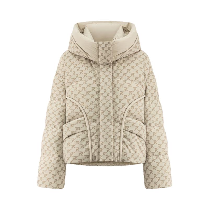 Ailiyi Women's Short Hooded Monogram Down Jacket