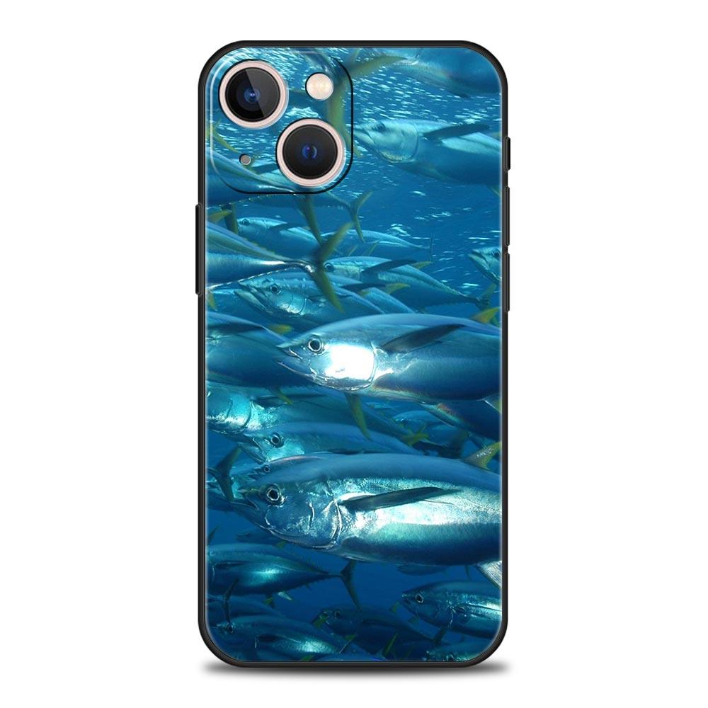 Phone Case For iPhone 16 15 14 13 12 11 Pro Max XS X XR SE 7 8 Plus Protective Shell Bluefin Tuna iPhone 16e Soft TPU Cover
