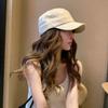 Retro Cotton-Linen Breathable Flat-Top Hat Vintage-Style Riding Cap Fashionable Duckbill Cap for Women Flatters the Face Shape