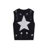 Fashion Sleeveless Sexy Women Ripped Design Shirt O-neck Loose Casual Hollow Out New Casual O Neck Vest Slim Fit Knitted Hole Star TopsY2k Tank Top