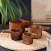 Wooden Measuring Cups And Spoons Set Coffee Bean Powder Measuring Spoon Nested Baking Tools for Accurate Cooking Rustic Kitchen Decor