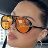 Vintage Large Frame Pilot Sun Glasses Women Men Retro Luxury Sunglasses Outdoor Driving Shades Lady Man Protective Eyewear Uv400