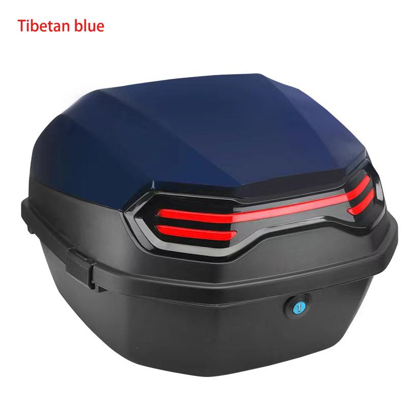 Universal Motorcycle Rear Tail Trunk Lockable Carrier Waterproof Storage Case With Mounting Hardware For Full Helmet Storage