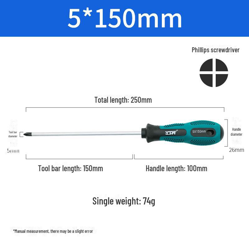 Dual-Purpose Mini Screwdriver Set: Single-use Cross & Flat Head, Magnetic Core, Impact-Resistant