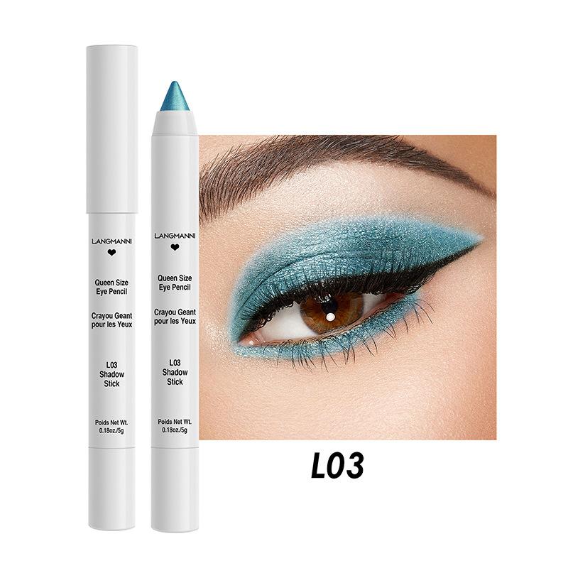 LANGMANNI Eye Makeup Color Eye Shadow Pens Lasting Without Fainting and Rolling Pen Knife Can Be Cut with Eye Shadow Pens