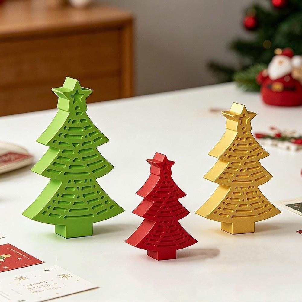 3 Cavity Christmas Tree Mold 3D Stripes Soap Mold Gift Making DIY Candle Mold  Xmas Decor