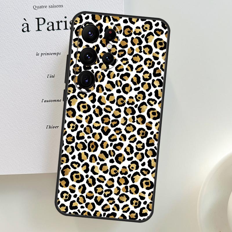 Luxus Leopard Hülle für Samsung Galaxy S26 Ultra S25 S24 S22 S21 S23 Ultra Plus S10 S20 S25 FE Handyhülle