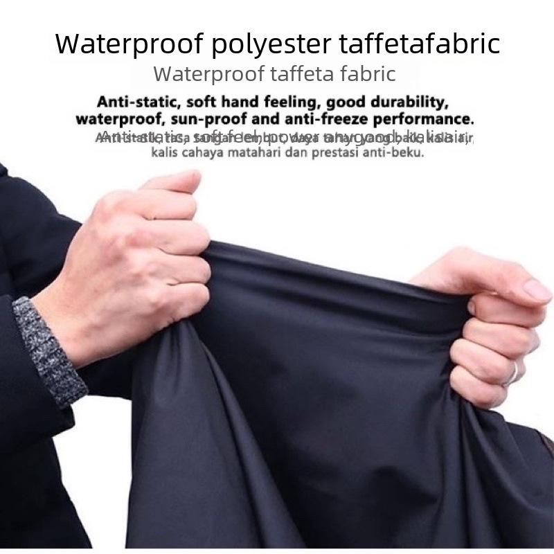 Waterproof Motorcycle Jacket and Cover: Black 190T Polyester, Ideal for Rainy Season