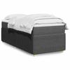 Bed Frame with Mattress - Maison Exclusive - 80x200 Cm - Dark Grey - Removable Mattress Topper
