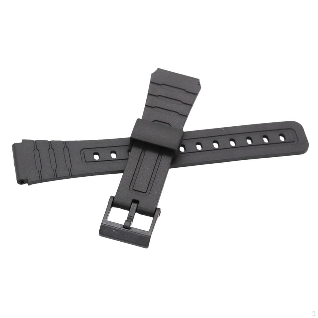 Watch Band 18mm Width Adjustable Wristwatch Strap for AE-1300 W-800H AE-1200