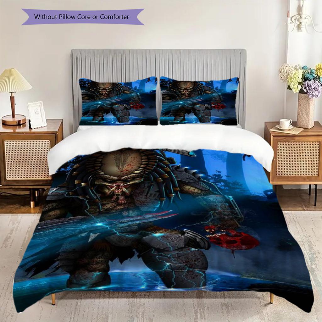 Predator Alien Moonlit Clash Bedding 1 Duvet Cover 2 Pillowcase Without Core Christmas Birthday Gift Soft And Comfortable Bedding Set