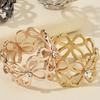 Hollow Flower Scarf Ring Stylish Rhinestone Scarf Slide Ring Elegant Silk Scarf Ring for Women Shirts Shawls Neckerchiefs