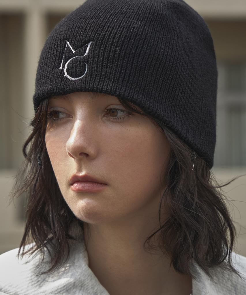 Mualeumoa Mo Logo Knit Beanie-Black