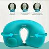 1 Press Type Inflatable Pillow U-shaped Pillow, Foldable U-shaped Double Hump Neck Pillow, Portable Outdoor Travel Pillow