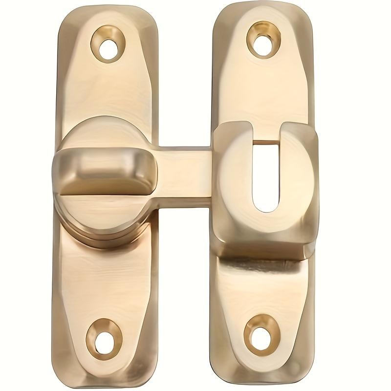 90/180 Grad Scheunentürschloss - Kein Bohren Zinklegierung Klapptor Schieberiegel, Tragbares Sicherheits-Türschloss für Küchenschrank