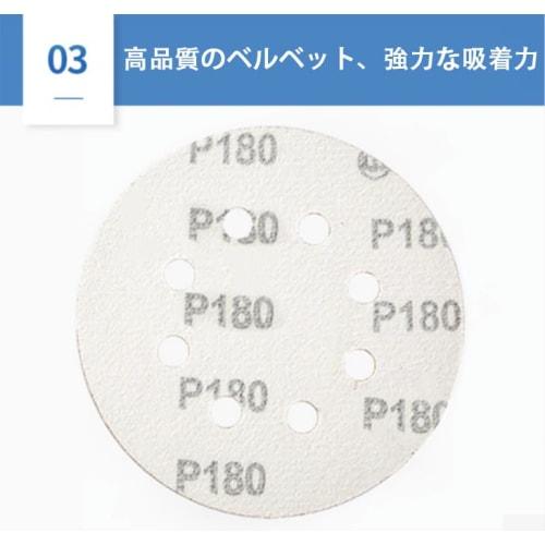 MINBOOT Water-Resistant Sandpaper, 24-Piece Set (320, 400, 600, 800, 1000, 1200, 1500, 2000, 3 Each) Round, 125mm Diameter, 8-Hole Disc Sander, Sandin