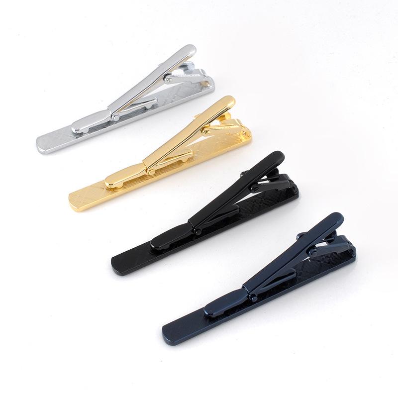 Men's Silver & Gold Minimalist Tie Clip - Formal Business & Wedding Accessory