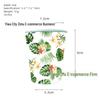 Hawaiian Party Decorations: Paper Plates, Cups, Napkins, Bags & Cutlery Set