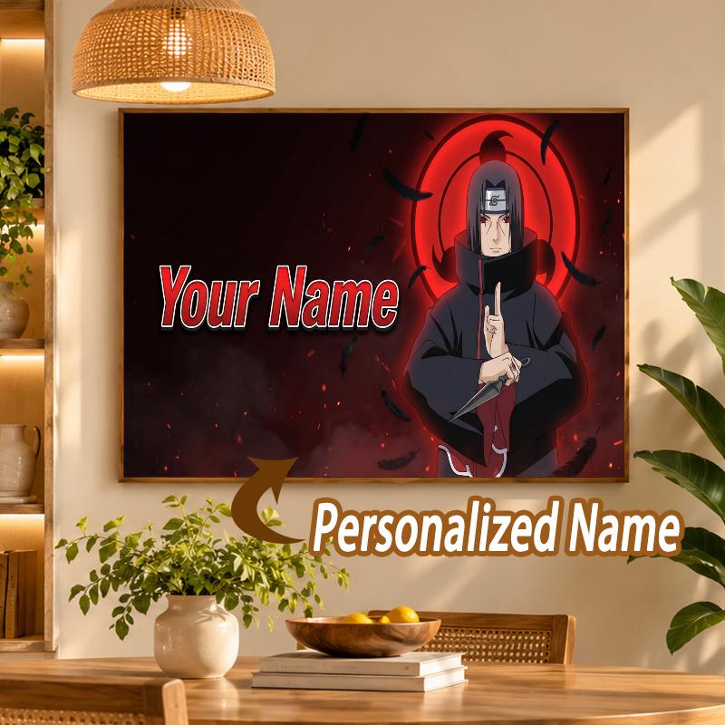 Itachi Uchiha Custom Name Diamond Painting Personalized 5D Full Drill DIY Diamond Art Home Decor