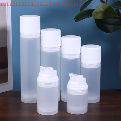 Frosted Travel Pump Bottle 30-150ml Refillable Vacuum Cosmetic Container Press Type Lotion Dispenser for Women's Makeup