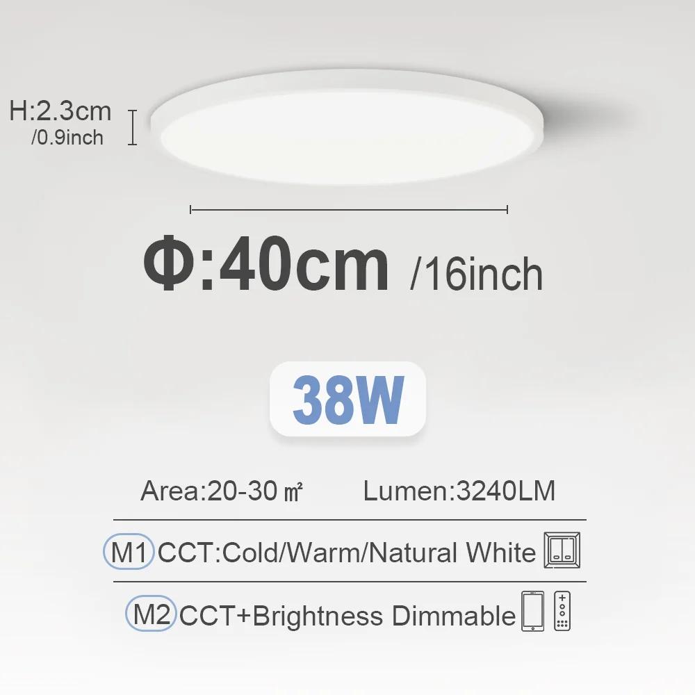 LED stropní lampy Ultratenké designové LED světla Inteligentní lampa Osvětlovací svítidlo do obývacího pokoje Ložnice Kuchyně Chodba Bytové dekorace Lesk